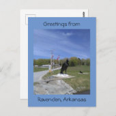 アーカンソー州ラベンデンからのご挨拶 ポストカード (正面/裏面)