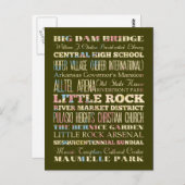 アーカンソー州リトルロックの有名な場所。 ポストカード (正面/裏面)