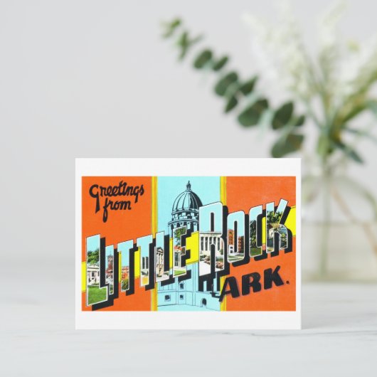 アーカンソー州リトル・ロックからのヴィンテージの挨拶 ポストカード (スタンド正面)