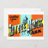 アーカンソー州リトル・ロックからのヴィンテージの挨拶 ポストカード (正面/裏面)