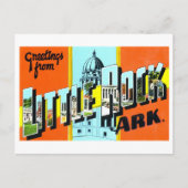 アーカンソー州リトル・ロックからのヴィンテージの挨拶 ポストカード (正面)