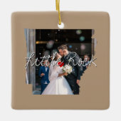 アーカンソー州写真インサートと町名 セラミックオーナメント (正面)