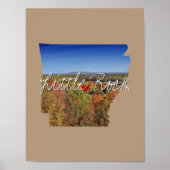 アーカンソー州写真インサートと町名 ポスター (正面)