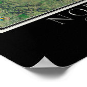 アーカンソー州北西部の衛星ポスターマップ ポスター (角)