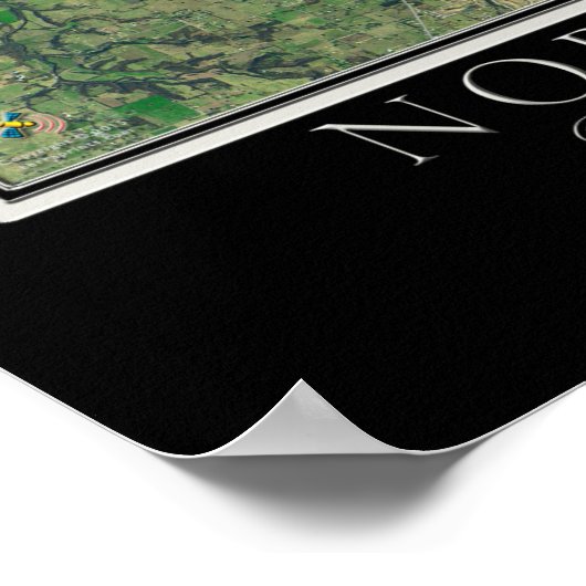 アーカンソー州北西部の衛星ポスターマップ ポスター (角)