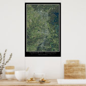 アーカンソー州北西部の衛星ポスターマップ ポスター (キッチン)