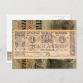 アーカンソー州南北戦争アンティーク金 ポストカード (正面/裏面)