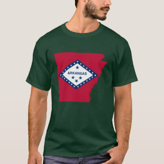 アーカンソー州旗の地図 Tシャツ
