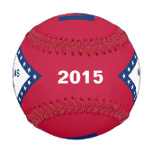 アーカンソー州旗の野球名と年のカスタマイズが可能 野球ボール (正面)