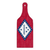 アーカンソー州旗を持つガラス製カッティングボードパドル カッティングボード (正面)