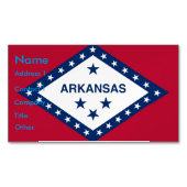 アーカンソー州旗を持つ名刺マグネット マグネット名刺 (正面)