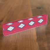 アーカンソー州旗を持つ愛国的な机の銘板 デスクネームプレート (側面)