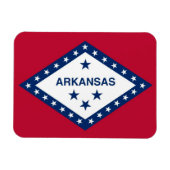 アーカンソー州旗を持つ愛国的な柔軟なフォトマグネット マグネット (横)