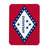 アーカンソー州旗を持つ愛国的な柔軟なフォトマグネット マグネット (縦)