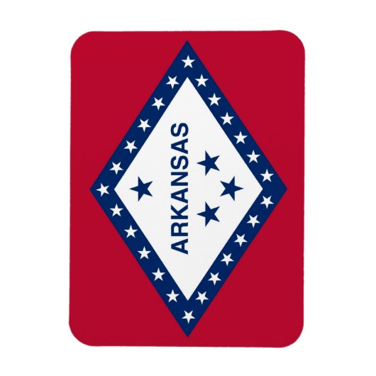 アーカンソー州旗を持つ愛国的な柔軟なフォトマグネット マグネット (縦)