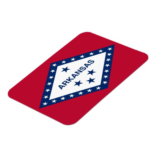 アーカンソー州旗を持つ愛国的な柔軟なフォトマグネット マグネット (左側)