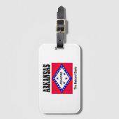 アーカンソー州旗ザナチュラル州 ラゲッジタグ (正面縦)