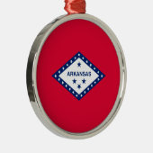 アーカンソー州旗デザインデコール メタルオーナメント (右)