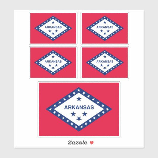 アーカンソー州旗デザイン シール (シート)