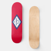アーカンソー州旗デザイン スケートボード (正面)
