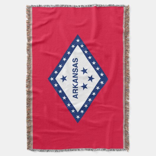 アーカンソー州旗デザイン スローブランケット (正面縦)