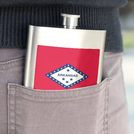 アーカンソー州旗デザイン フラスク (インサイチュ)