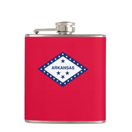 アーカンソー州旗デザイン フラスク (正面)