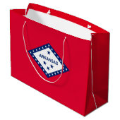 アーカンソー州旗デザイン ラージペーパーバッグ (裏面アングル)