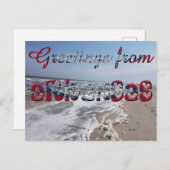 アーカンソー州旗ハートUSAからの挨拶 ポストカード (正面/裏面)