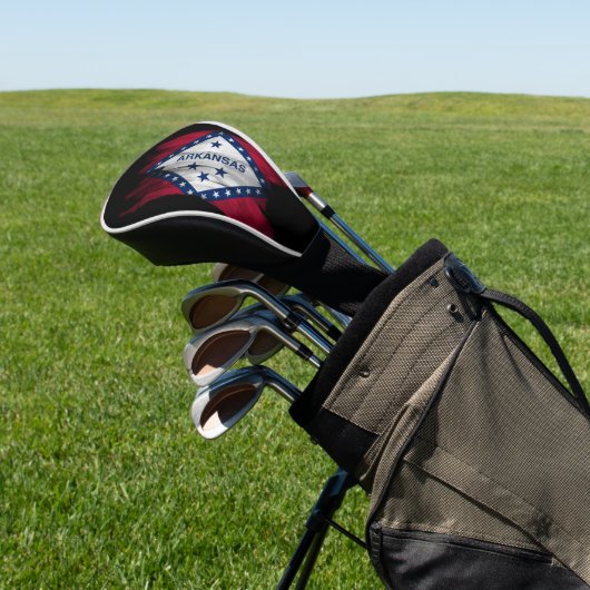 アーカンソー州旗ブラシストローク、アーカンソー州旗 ゴルフヘッドカバー (インサイチュ)