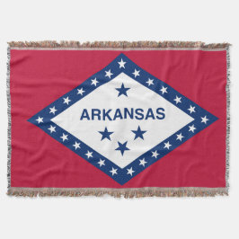 アーカンソー州旗プリント愛国心 スローブランケット