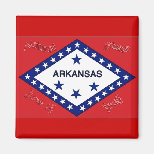 アーカンソー州旗マグネット マグネット (正面)