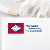 アーカンソー州旗差出人住所ラベル ラベル (インサイチュ)