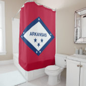 アーカンソー州旗 シャワーカーテン (インサイチュ)
