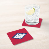 アーカンソー州旗 スクエアペーパーコースター (インサイチュ)