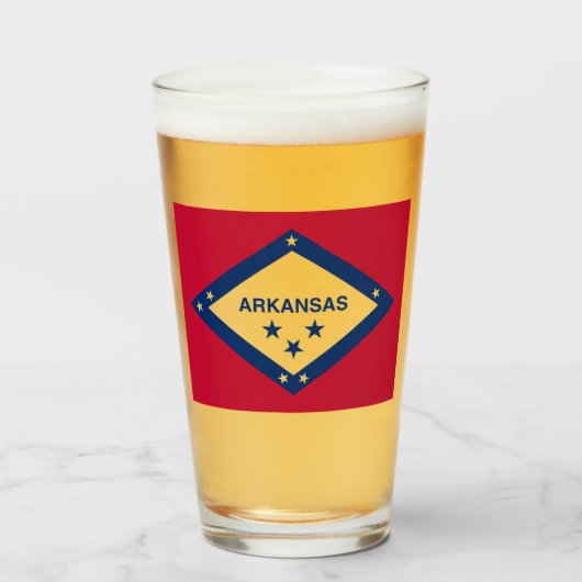 アーカンソー州旗 タンブラーグラス (ドリンク正面)