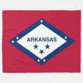 アーカンソー州旗 フリースブランケット (正面(横))
