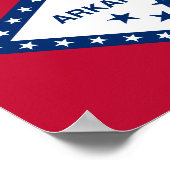 アーカンソー州旗 ポスター (角)