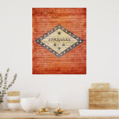 アーカンソー州旗 ポスター (キッチン)