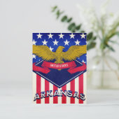 アーカンソー州旗 ポストカード (スタンド正面)