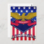 アーカンソー州旗 ポストカード (正面/裏面)