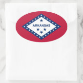 アーカンソー州旗 楕円形シール (バッグ)