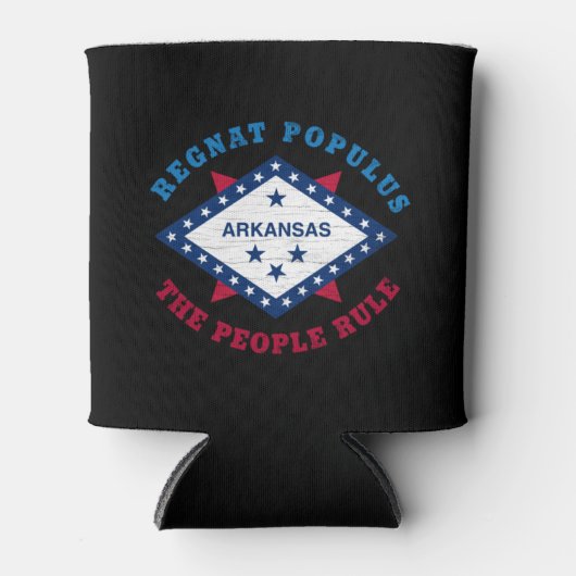 アーカンソー州旗 缶クーラー (正面)