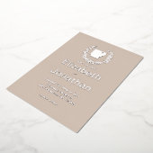 アーカンソー州行き先結婚式 箔招待状 (回転した状態)