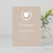 アーカンソー州行き先結婚式 箔招待状 (立ち正面)