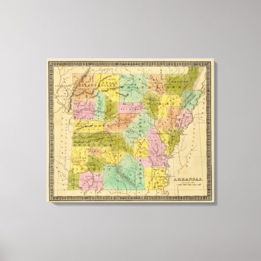 アーカンソー州4 キャンバスプリント (正面)