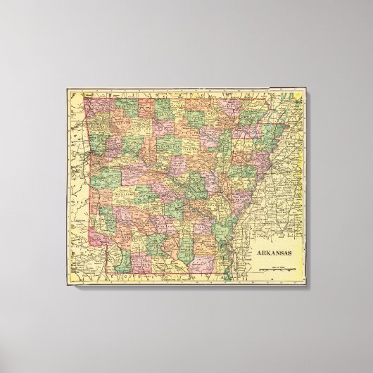 アーカンソー州5 キャンバスプリント (正面)