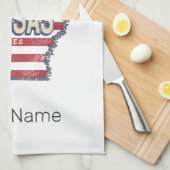 アーカンソー州 アメリカ レトロマップ ヴィンテージ USA キッチンタオル (四つ折り)