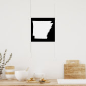 アーカンソー州（ホワイト） ポスター (キッチン)