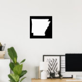 アーカンソー州（ホワイト） ポスター (ホームオフィス)